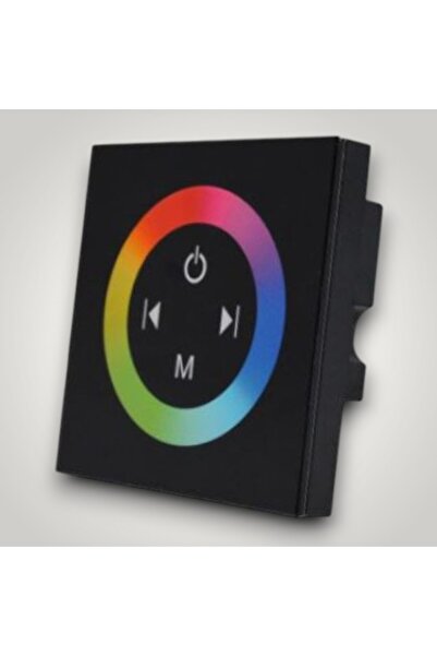 DELIGHT Intrerupator dimmabil touch simplu, negru, RGB