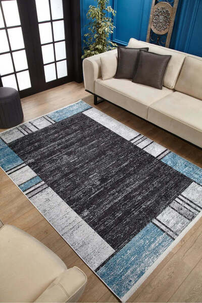 halinet Halı.Net White Modern Washable Non-Slip Living Room Carpet Haln-Hln1583
