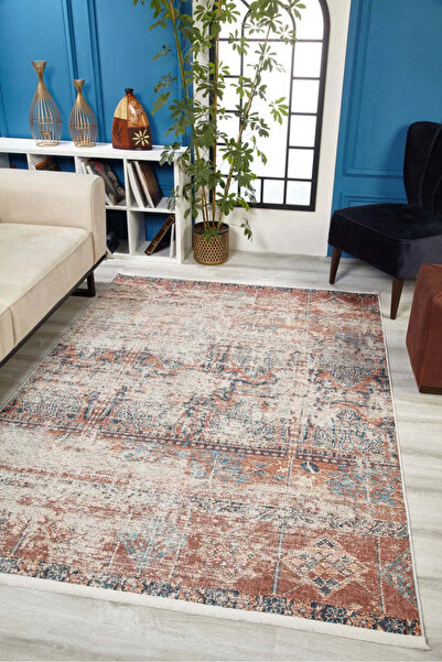 halinet Halı.Net Gray Vintage Antique Washable Non-Slip Living Room Carpet Ha...
