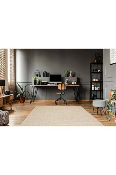 halinet Halı.Net Beige Modern Washable Non-Slip Living Room Carpet Eco-Brookl...