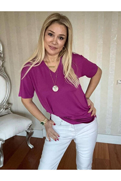 Generic Brand Women's Short Sleeve V-Neck Blouse