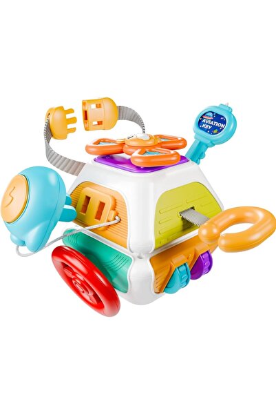 KidProtect Jucarie Interactiva Bebelusi Montessori SmartPlay Cube, 10 in 1, C...