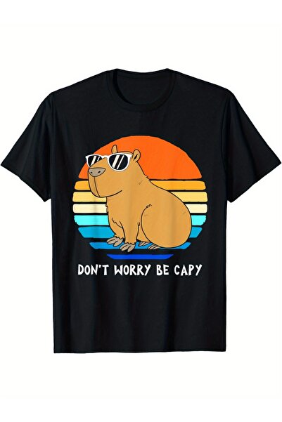 yiou trendy clothing تي شيرت بتصميم كابيبارا مضحك مستوحى من الحيوانات القوارض...