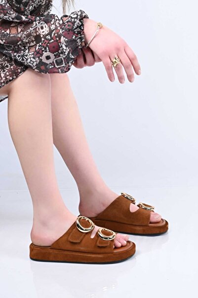Bestello Laceless Buckle Poly Sole Genuine Leather Slippers 341-1445 Women's ...