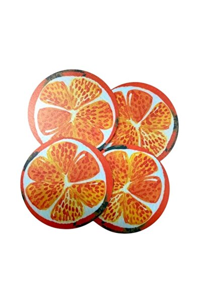 OEM Set of 4 Wooden Coasters, 10 x 10 cm