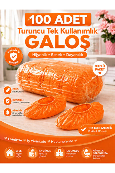 EGE TOPTAN GIDA 100 Adet Turuncu Renk Galoş