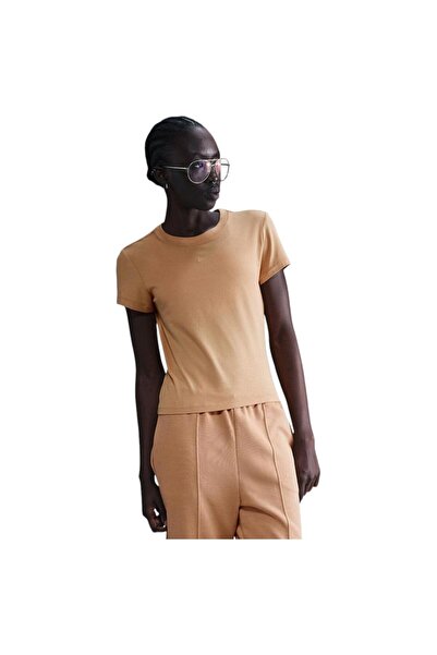 Nike Îmbrăcăminte sport de damă, tricou scurt tricotat, stil relaxat, M