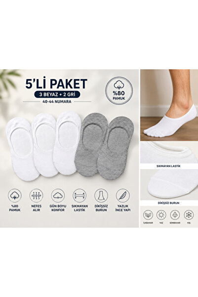 Baff 5’li Erkek Pamuk Babet Çorap