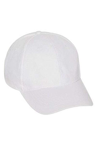 SHOPIENS White Cotton Cap for Men