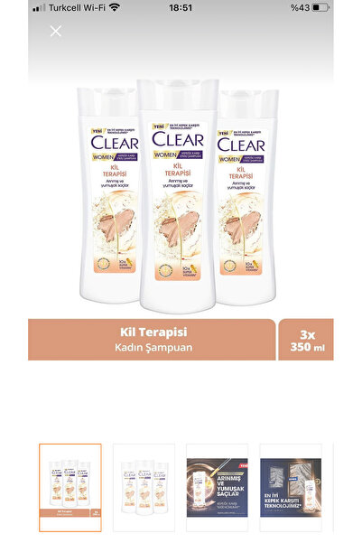 Clear شامبو فعال ضد القشرة للنساء ضد تساقط الشعر 350 مل * 3 قطع