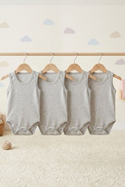 BenimBebek 100% Cotton Baby Bodysuit with 4 Snap Fasteners / Cotton Baby Unde...