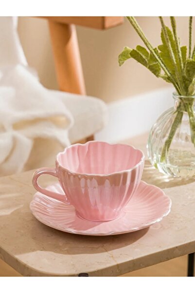 LC Waikiki LCW HOME Pembe Porselen Çay Fincan Seti 200 Ml