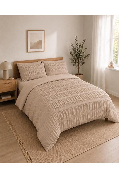 DB DANLA BALDİ Home Collection Drawstring Double Cotton Duvet Cover Set