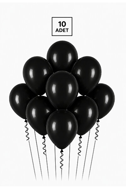 Balonsan Siyah Balon 10 Adet