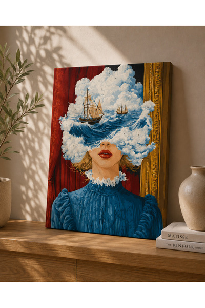 LUNA DİZAYN Sayılarla Boyama Numaralı Tuval Seti Fırça Boya Dahil 40x50 Cm Ka...