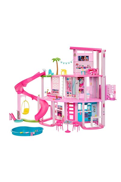 Barbie Rüya Evi™, 75'ten fazla parça, 3 katlı kaydıraklı havuz partisi HMX10