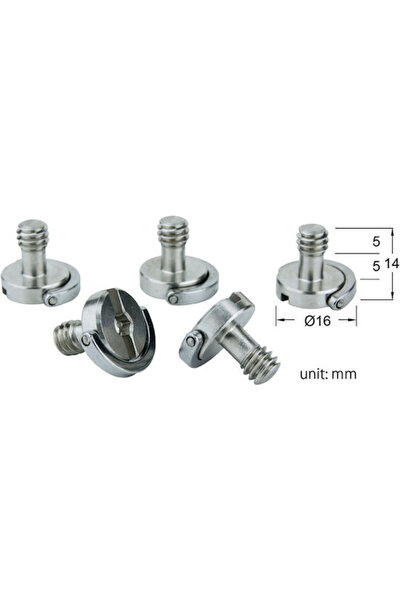 Other Kupo KS-061 - Βίδα 1/4’’ μήκους 10mm με D-Ring (Σετ των 5τμχ)
