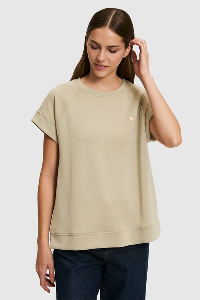 U.S. Polo Assn. Kadın Açık Haki Bisiklet Yaka Tişört 50322038-VR183