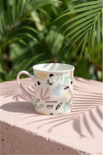 ACAR Corazon Porcelain Mug 325 ml Modern Patterned Coffee and Tea Cup