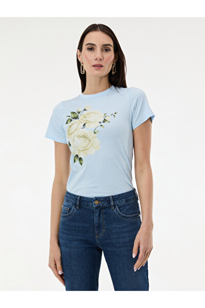 ORSAY Light blue women's printed T-shirt