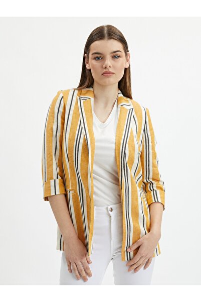 ORSAY Orange women's striped linen jacket