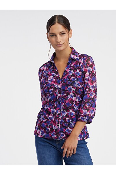 ORSAY Purple women's floral blouse