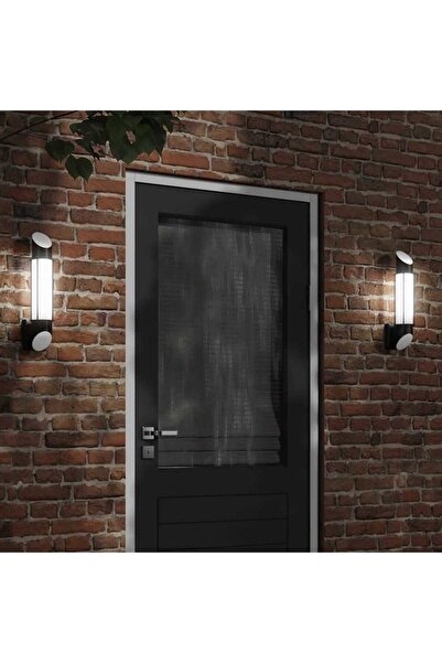 vidaxl Lampa exterioara de perete, negru, oÈ›el inoxidabil