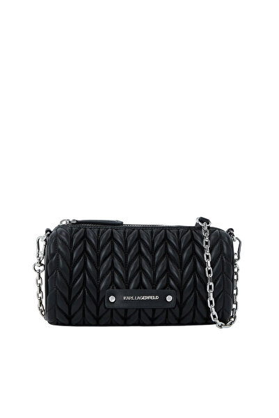 Karl Lagerfeld Γυναικείο K/Weave Τσαντάκι Μαύρο B2W30279-1AV BLACK NICKEL