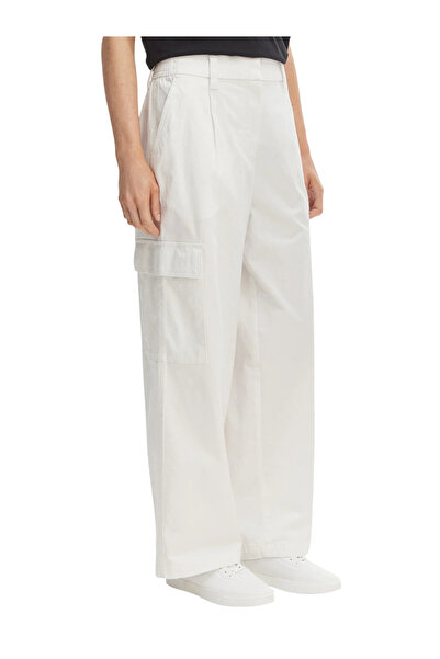 Calvin Klein Γυναικείο Cargo Παντελόνι Λευκό LV047F623G-YAS