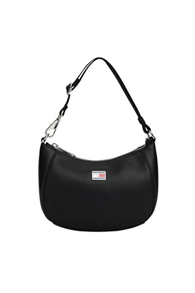 Tommy Hilfiger Γυναικεία Τσάντα Ώμου Μαύρη Tommy Jeans AW0AW18064-BDS