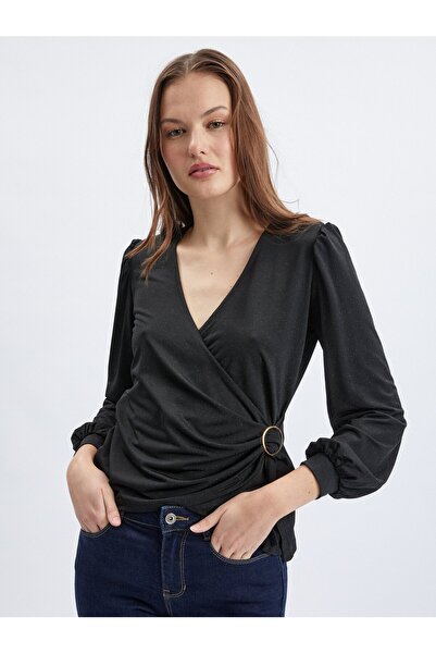 ORSAY Black women's wrap blouse