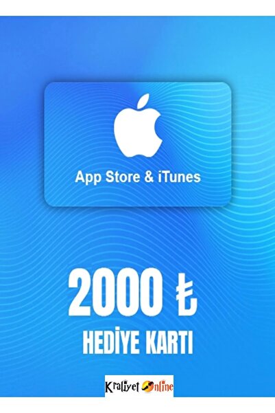 KraliyetOnline App Store- itunes 2000 TL Hediye Kartı