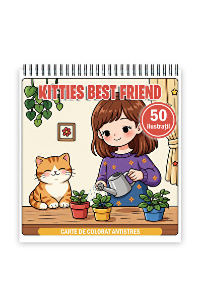 Legendary Gifts Carte de colorat, 50 de ilustratii Kitties Best Friend, 106 p...