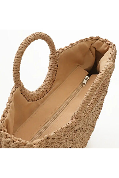Millacom Imported Women's Hand and Shoulder Straw Bag Large Size