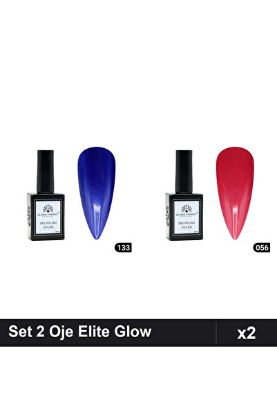 Makeup Set 2 Oje Semipermanente Global Fashion Elite Glow 15ml, Nuante 133 05...