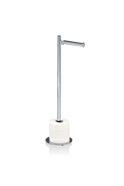 Decor Walther Standing Toilet Paper Holder + Spare Refill - Chrome