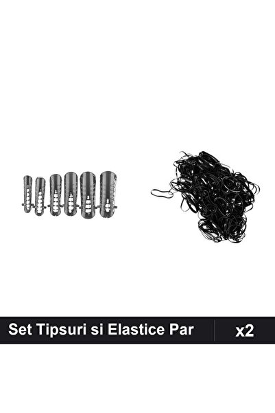 Makeup Set 2 Tipsuri Reutilizabile 120 Bucati Nr.23 si Elastice Par Silicon N...