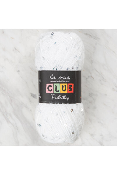 LA MİA YARNS La Mia Club Paillettes bela pređa za ručno pletenje - 601