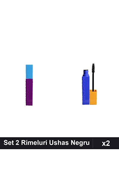 Makeup Set 2 Rimeluri Ushas Negru, Machiaj Volum și Lungime, Mascara Profesio...