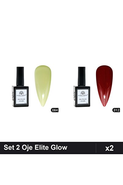 Makeup Set 2 Oje Semipermanente Global Fashion Elite Glow 15ml, Nuante 084 01...