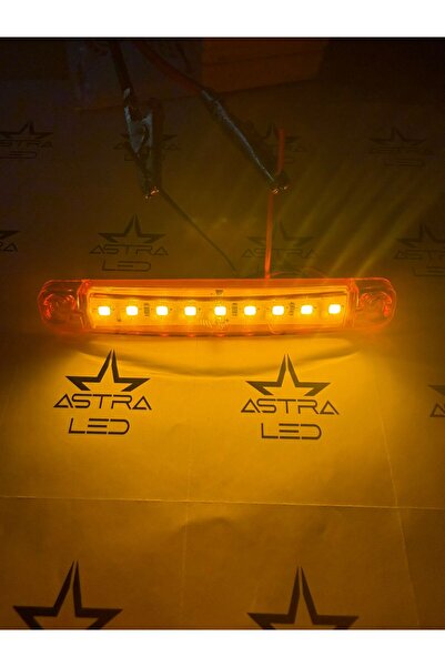 ASTRA LED 10 Adet 9 Led'li Parmak Led Turuncu Kamyon Tır Ve 12/24 Volt Araçlar Aksesuar Dorse & Etek Lambası