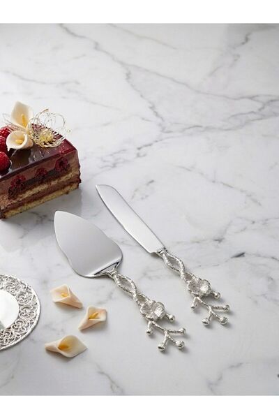 Afaq Silver Cake Cutter Set