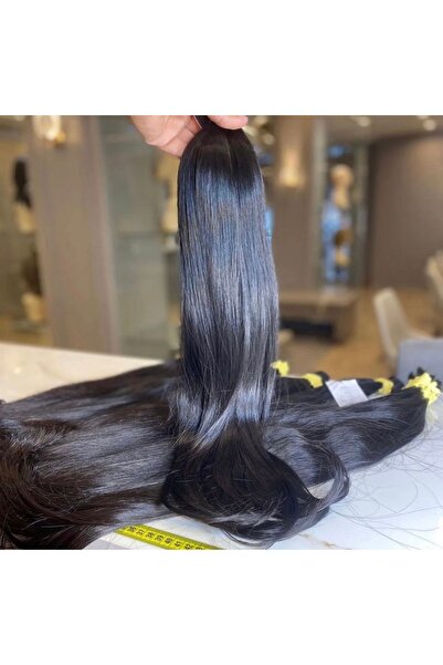 Mikro Yüzde Yüz Gerçek Insan Saçı (koyu kahve ) SAÇ RENGİ)45 Cm (50 ADET)mikr...