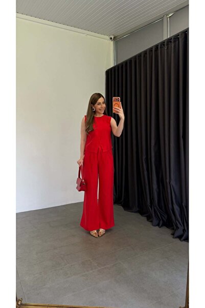 elif teke Sensual Tensel Takım Kırmızı