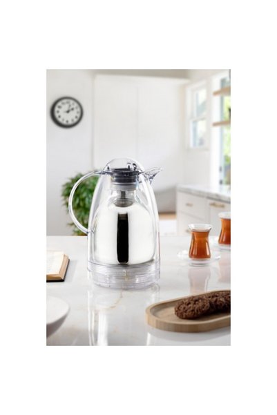 Generic Brand 1.5 Lt Thermal Insulated Tea and Cold Water Thermos Transparent (Keeps Hot for 12 Hours & Has Glass Inside)