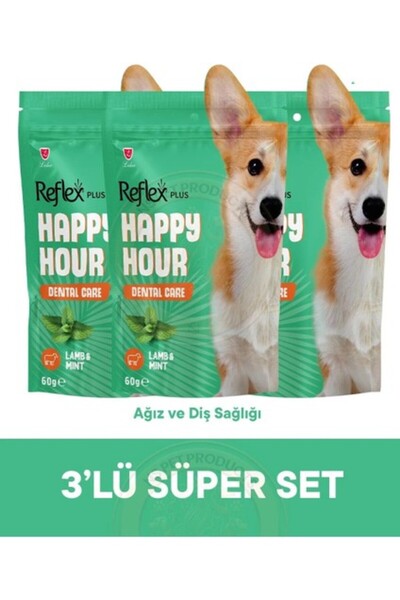 Reflex Plus Happy Hour Dental Care - Ağız ve Diş Sağlığı için Köpek Ödül Mama...