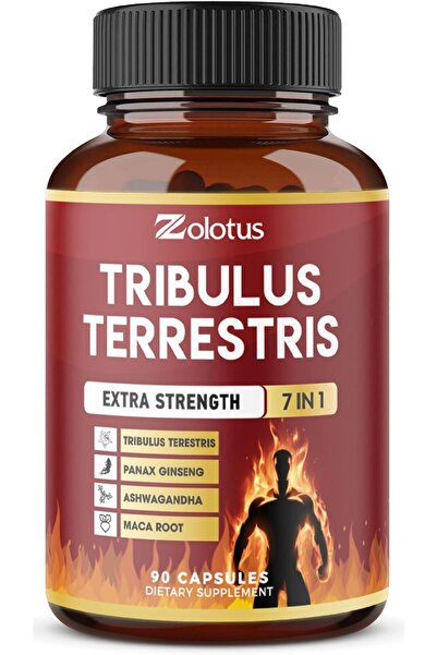 Zolotus كبسولات تريبولوس تيريستريس مع الأشواغاندا والجينسنغ والبلميط المنشاري...
