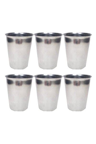 atastore2017 6 Pieces Stainless Steel Chrome Cups 9 x 7.5 x 5.5cm