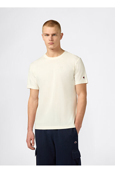 Champion 220278-YS084 SS Tee Krem Erkek T-Shirt