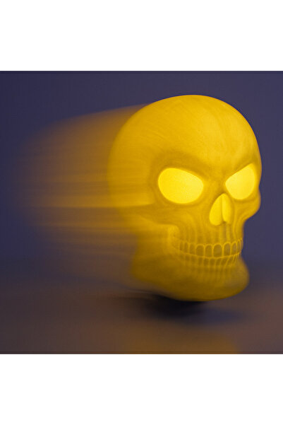 Zumzeria Craniu decorativ de Halloween cu sunet, lumină și mișcare 11x11x19cm